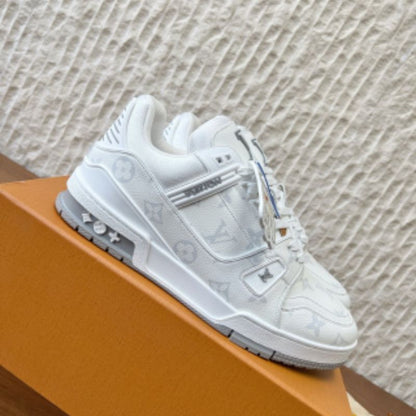 Louis Vuitton LV Trainer in a white Monogram