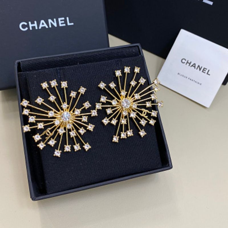 Chanel "Comète" starburst cluster earrings,