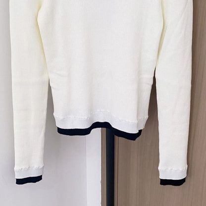 Prada crew-neck sweater with a ribbed knit texture