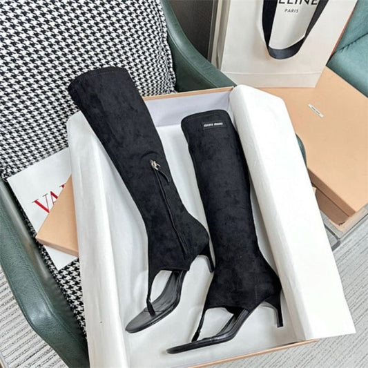 Miu Miu Toe-Post Knee-high Boots