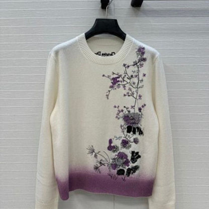 Christian Dior Pivoine embroidered sweater.