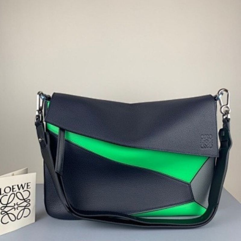 Loewe Puzzle Messenger vibrant neon bag,
