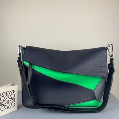 Loewe Puzzle Messenger vibrant neon bag,