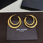 Saint Laurent Double Bamboo Hoop Earrings