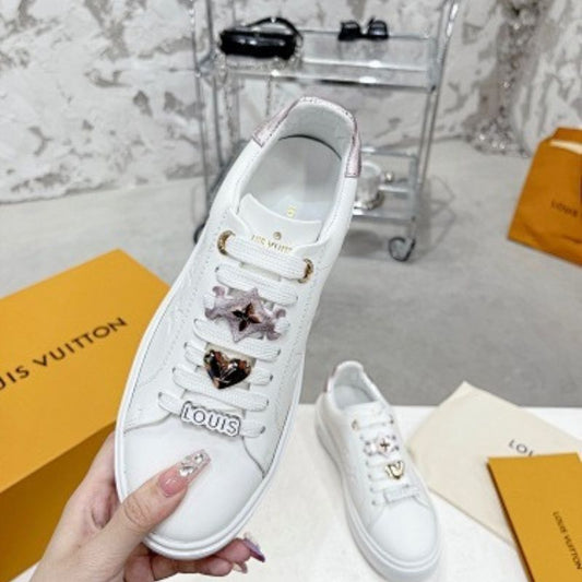 Louis Vuitton Time Out sneakers in white calf leather