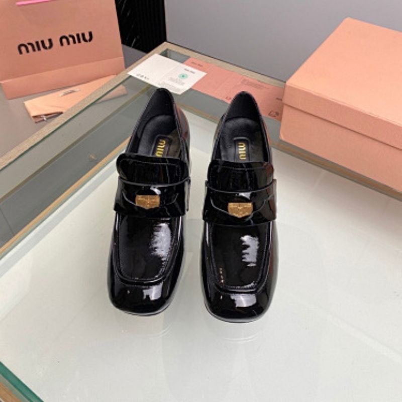 Miu Miu Patent Leather Penny Loafers