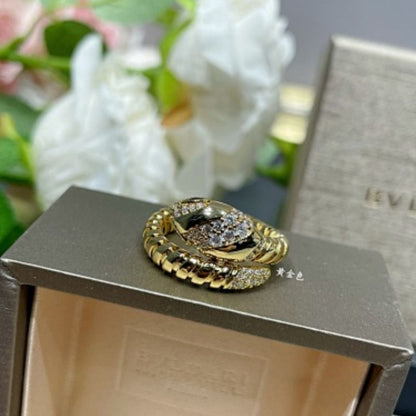 Bvlgari Serpenti Tubogas diamond bypass ring