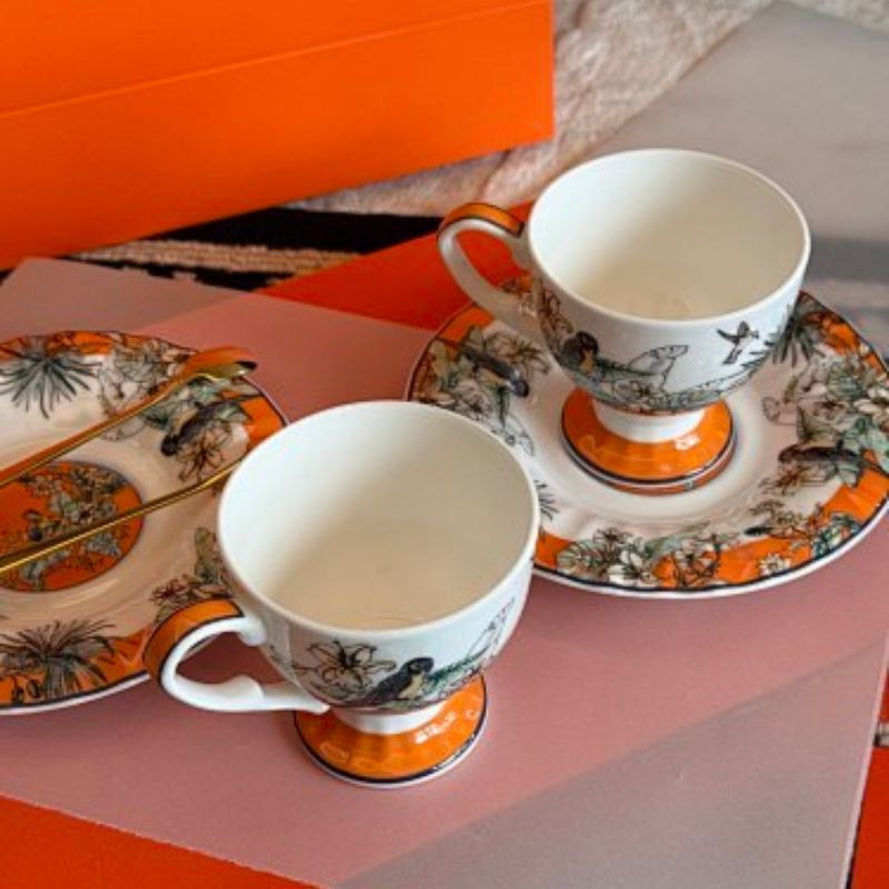 Hermès "Oriental Style" bone porcelain tea set,