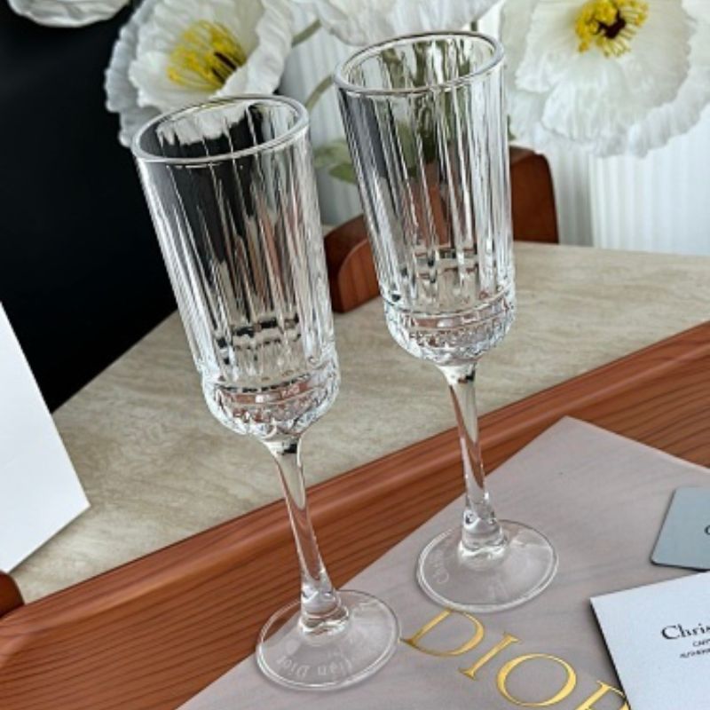 Dior luxury crystal champagne flutes