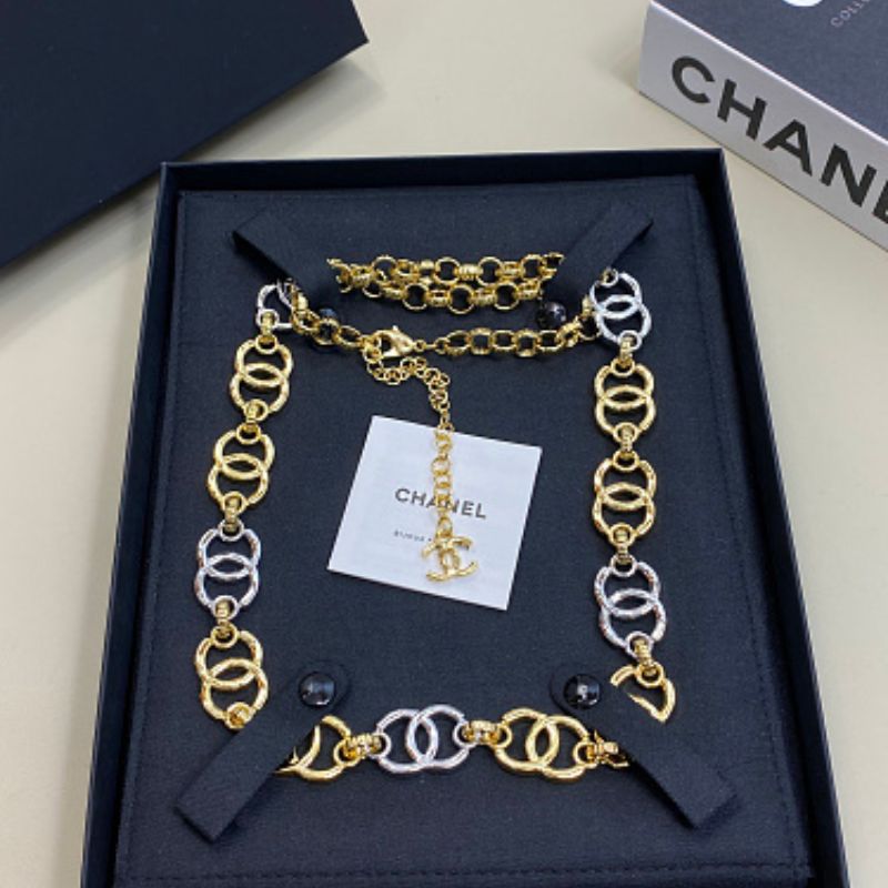 Chanel Interlocking CC Round-Link Chain Necklace