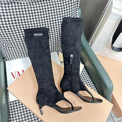Miu Miu Toe-Post Knee-high Boots