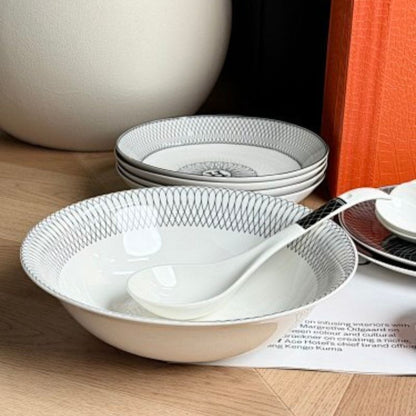 Hermès-inspired 28-piece Bone China Tableware Set,
