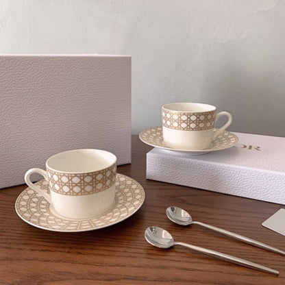Dior's Maison collection Cannage Montaigne Tea Cups and Saucers.