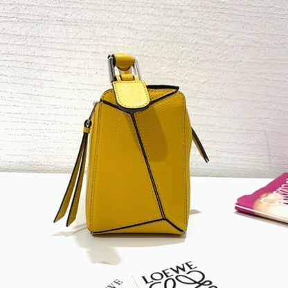 Loewe Puzzle Bag in a vibrant yellow