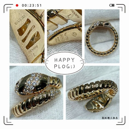 Bvlgari Serpenti Tubogas diamond bypass ring
