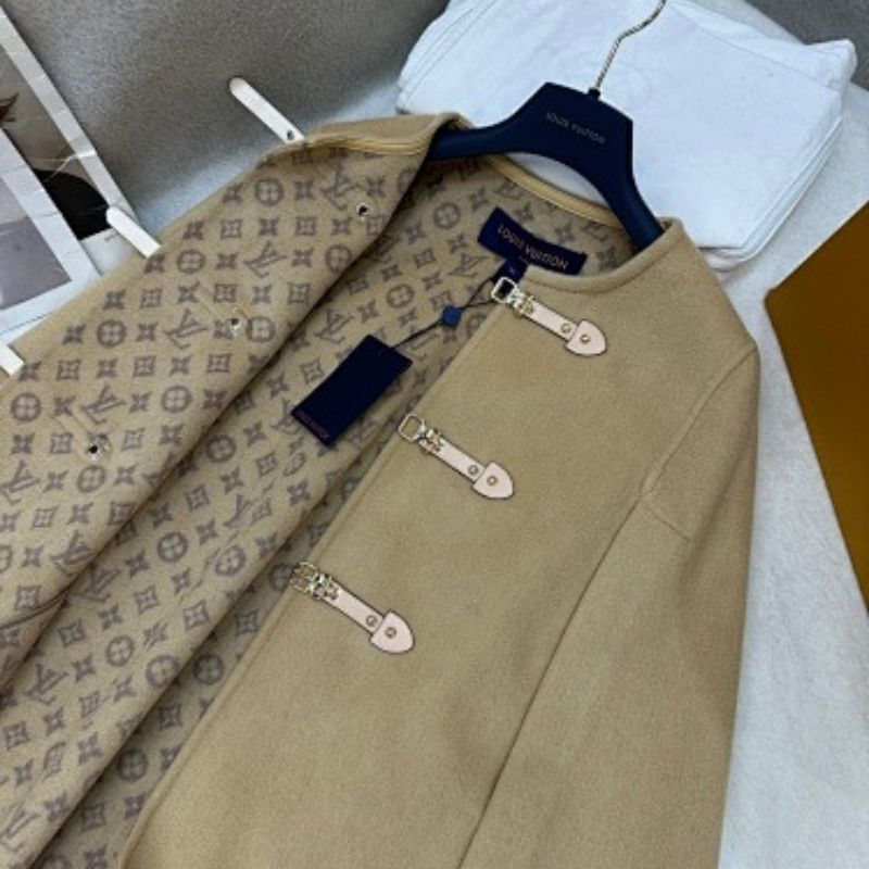 Louis Vuitton Button-Up Cape Coat.