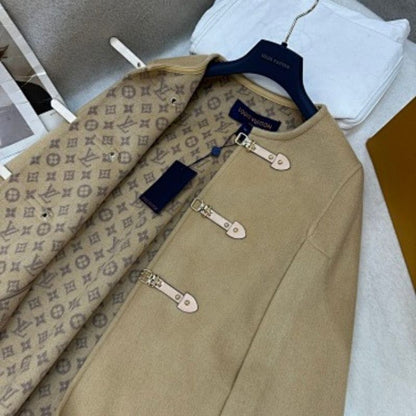 Louis Vuitton Button-Up Cape Coat.
