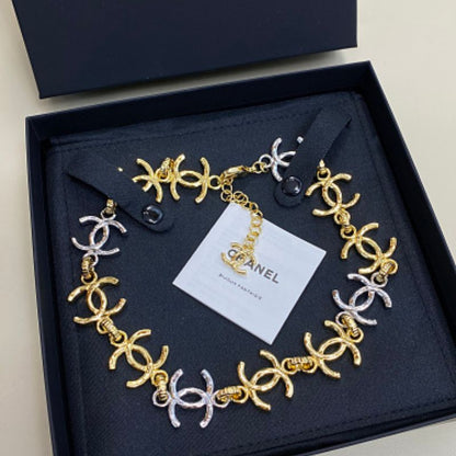 Chanel Interlocking CC Round-Link Chain Necklace