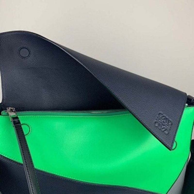 Loewe Puzzle Messenger vibrant neon bag,