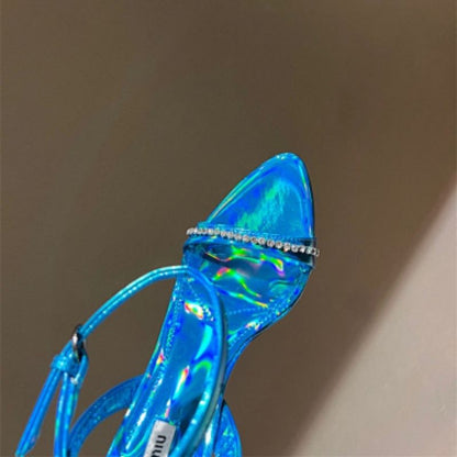 Miu miu Crystal-Embellished Strappy Sandals