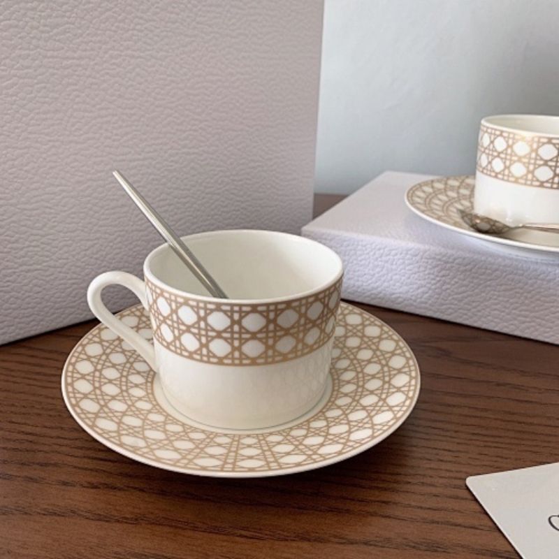 Dior's Maison collection Cannage Montaigne Tea Cups and Saucers.
