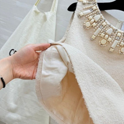 Celine embellished top and mini skirt set