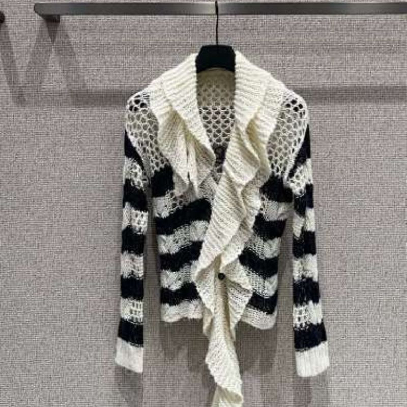 Dior Marinière cardigan in a navy blue and white striped