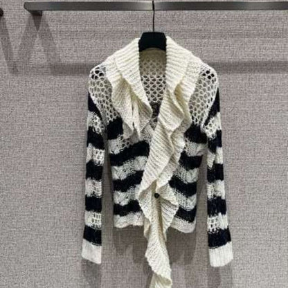 Dior Marinière cardigan in a navy blue and white striped