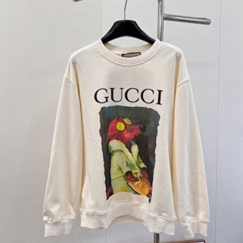 Gucci cotton-jersey sweatshirt with an artistic animal graphic print