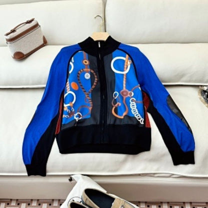 Hermès "Cliquetis Finesse Multicolore" twillaine cardigan.