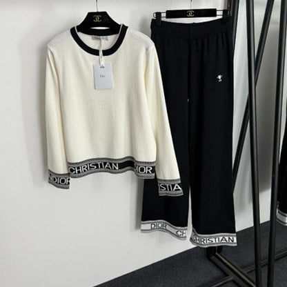 Christian Dior two-piece knit loungewear set