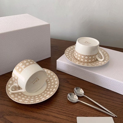 Dior's Maison collection Cannage Montaigne Tea Cups and Saucers.
