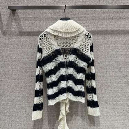 Dior Marinière cardigan in a navy blue and white striped
