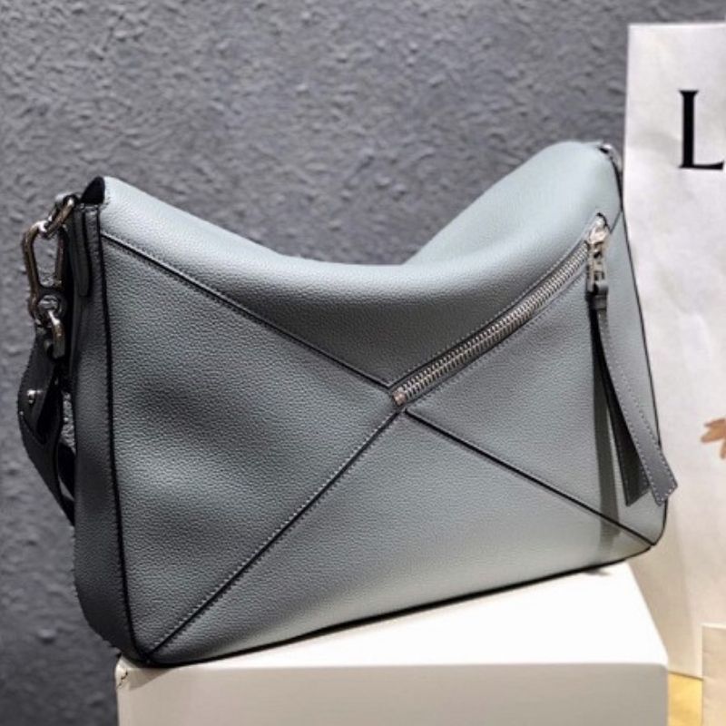 Loewe Puzzle Messenger  grey-blue bag