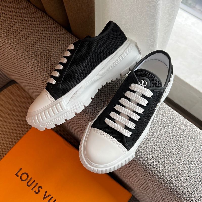 Louis Vuitton black and white version Squad sneakers.