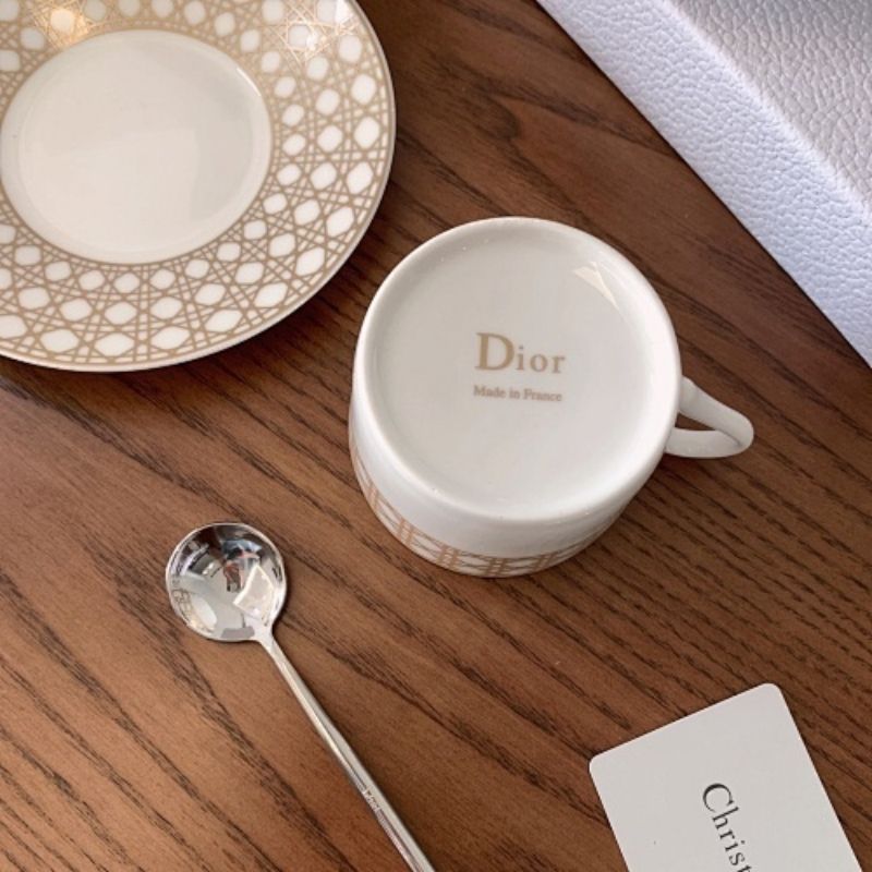Dior's Maison collection Cannage Montaigne Tea Cups and Saucers.