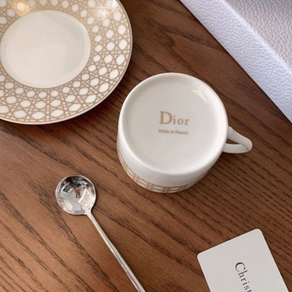 Dior's Maison collection Cannage Montaigne Tea Cups and Saucers.