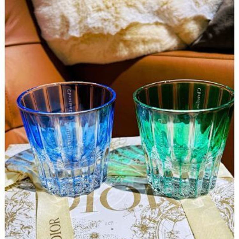 Dior Maison Cannage Colored Crystal Water Glasses,