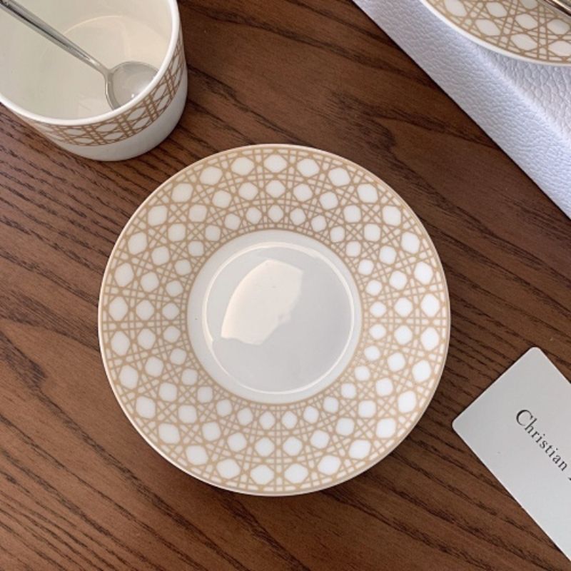 Dior's Maison collection Cannage Montaigne Tea Cups and Saucers.