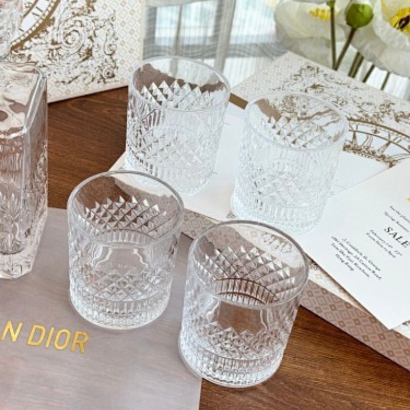 Christian Dior-inspired crystal whiskey set