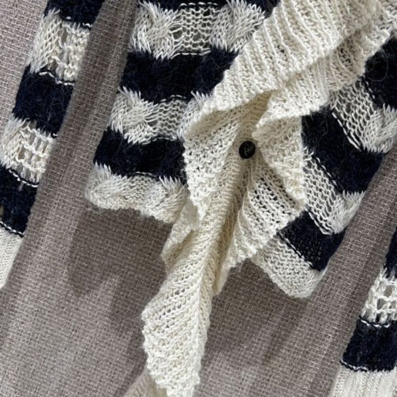 Dior Marinière cardigan in a navy blue and white striped