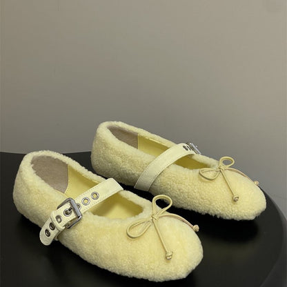 Miu Miu Shearling Ballerinas