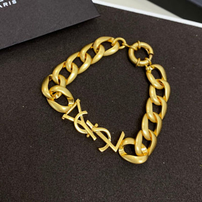 Saint Laurent YSL Curb Chain Bracelet
