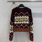 Celine cropped fair isle sweater