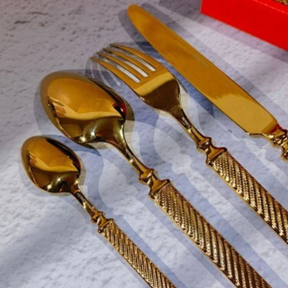 Hermès 24-piece Gold-Plated Cutlery Set,