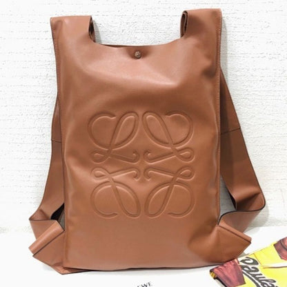 Loewe Shopper Backpack in cognac or tan leather