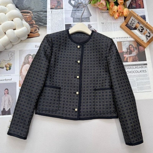 Christian Dior cropped jacket with a Macrocannage quilting motif