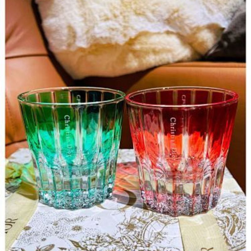 Dior Maison Cannage Colored Crystal Water Glasses,