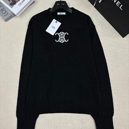 Celine Triomphe crewneck sweater in black