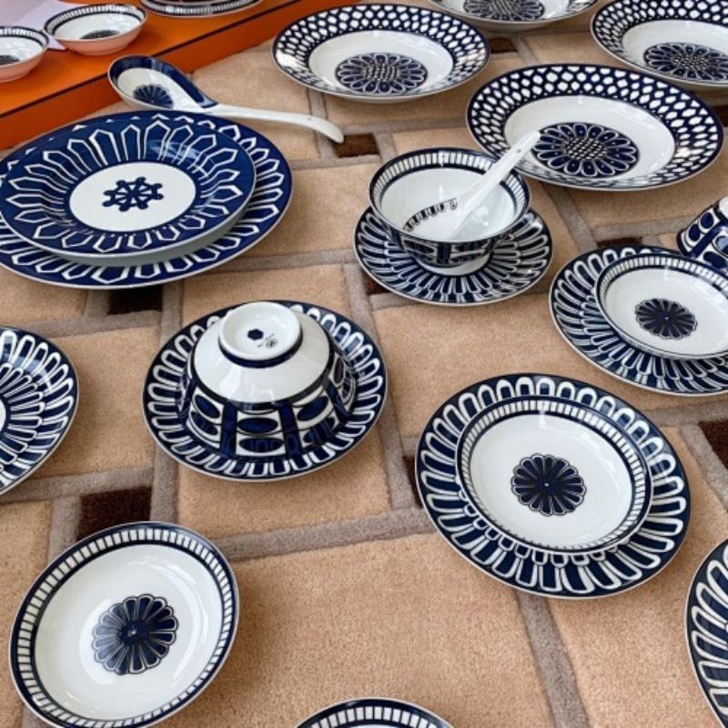Bleus d'Ailleurs service by Hermès